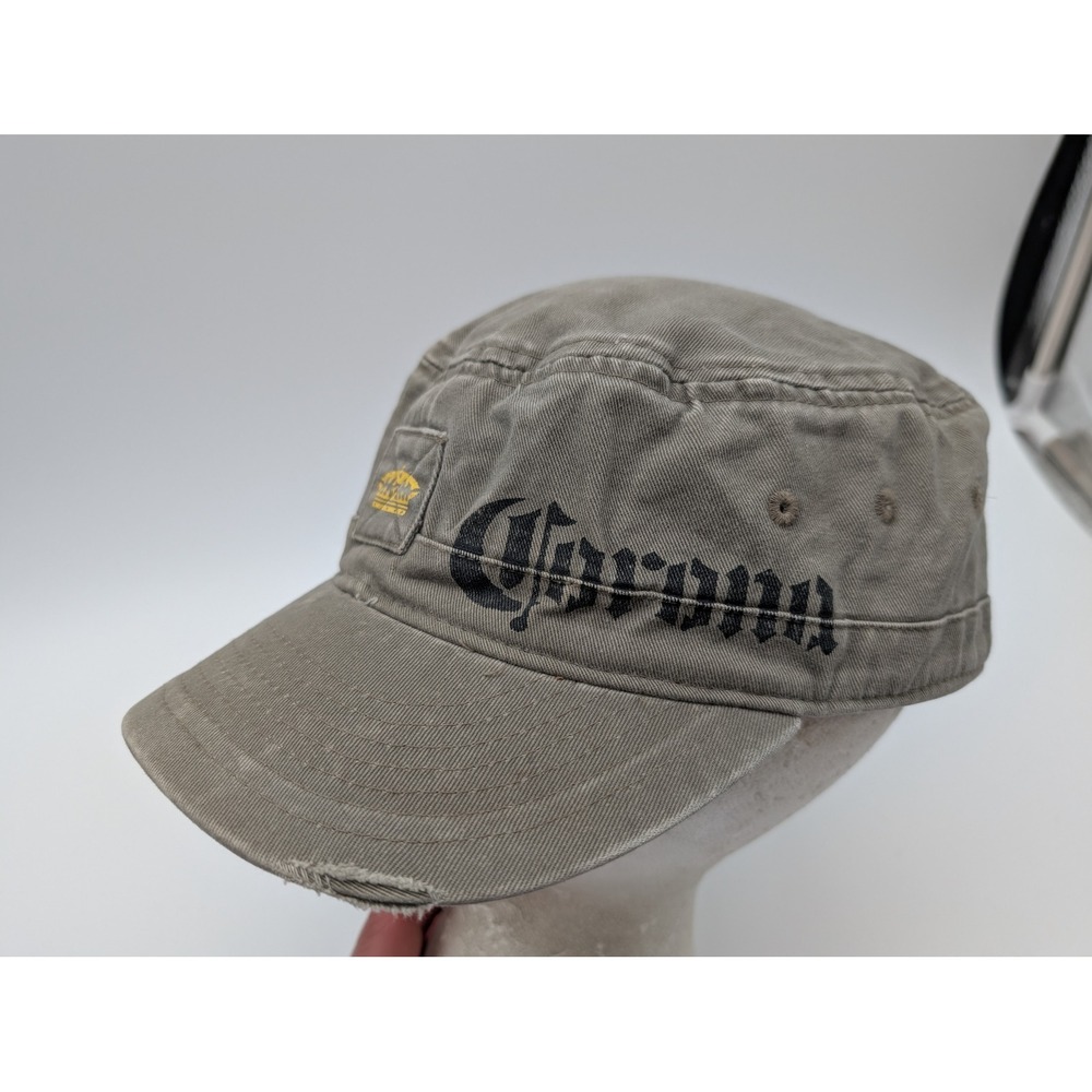Corona Extra Beer Military Cadet Hat Olive Green Embroidered Mas Fina Distressed